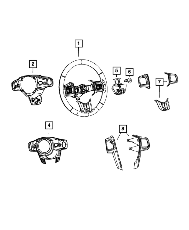 1YG09DX9AB - Steering: Steering Wheel for Mopar Image