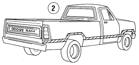 Stripe Tape for 1990 Dodge W150 #1