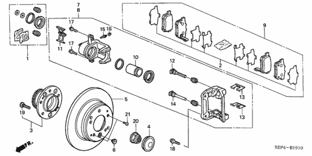 Rear Brake for 2004 Acura TL #0
