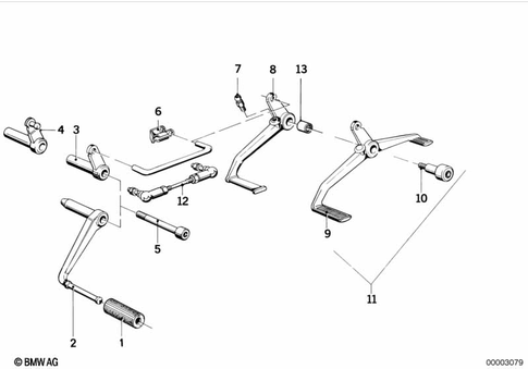 Outside Shift-Control Components for 1984 BMW-Motorrad R 100 RS #0