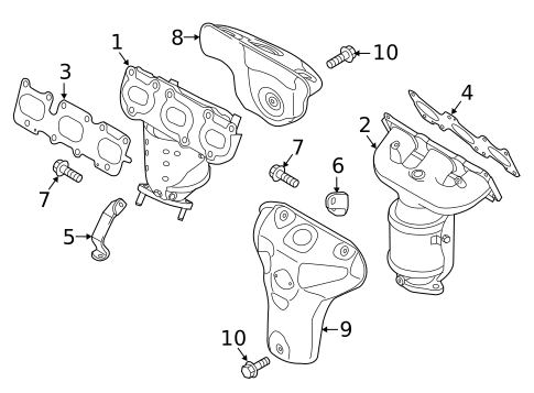 Exhaust Manifold for 2015 Kia Sedona #0