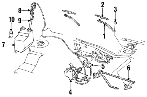 Wiper & Washer Components for 1990 Chevrolet Beretta #0
