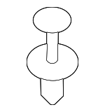 90467A0035 - Body: Cowl Grille Clip for Toyota: Grand Highlander, Highlander, Sienna, Tacoma Image