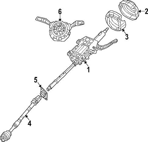 Steering Column Assembly for 2024 Jeep Gladiator #0