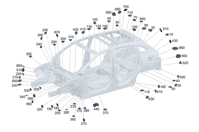 39986350 - Body Shell: Stop Plug for Mercedes-Benz: 180A, 180b, 220a, 300C, 300CD, A220, A35 AMG, AMG GT 43, AMG GT 53, AMG GT 55, AMG GT 63, AMG GT 63 Pro, AMG GT 63 S, AMG GT 63 S E Performance, C300, C350e, C400, C43 AMG, C450 AMG, C63 AMG, C63 AMG S, C63 AMG S E Performance, CLA250, CLA35 AMG, CLA45 AMG, CLA45 AMG S, CLE300, CLE450, CLE53 AMG, CLS450, CLS53 AMG, E300, E350, E400, E43 AMG, E450, E53 AMG, E63 AMG S, EQB 250+, EQB 300, EQB 350, GLA250, GLA35 AMG, GLA45 AMG, GLB250, GLB35 AMG, GLC300, GLC43 AMG, GLC63 AMG, GLC63 AMG S, GLE350, GLE450, GLE450e, GLE53 AMG, GLE580, GLE63 AMG S, GLS450, GLS580, GLS63 AMG, Maybach GLS600, SL43 AMG, SL55 AMG, SL63 AMG, SL63 AMG S E Performance Image image
