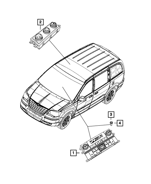 68260539AB - Electrical: A/c And Heater Control for Mopar Image