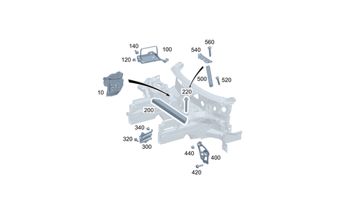 Engine Compartment Partition Wall, Wheel Well Detachable Parts for 2022 Mercedes-Benz EQS 580 #0