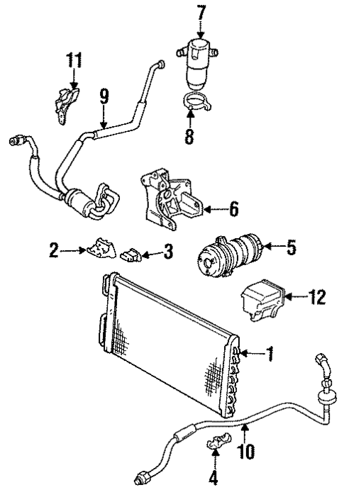 Condenser, Compressor & Lines for 1997 Oldsmobile Regency #0