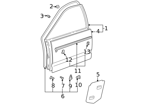 Door & Components for 1998 Lexus GS300 #0