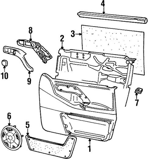 Interior Trim - Front Door for 1997 Volkswagen Passat #0