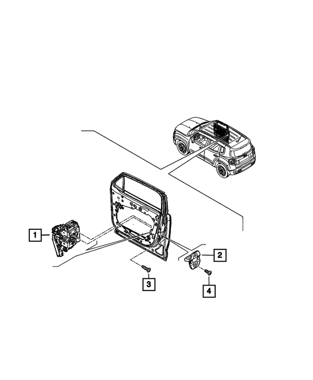 « 68466860AA – Doors, Door Mirrors and Related Parts : Porte Avant Verrou, Côté Gauche pour Mopar Image »