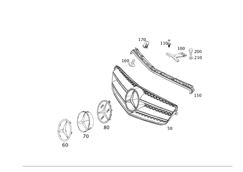 Radiator Grille for 2014 Mercedes-Benz C350 #0