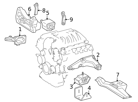Engine & Trans Mounting for 2004 Mercedes-Benz G55 AMG #0