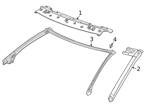 Windshield Header & Components for 2022 Chevrolet Corvette #1