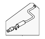 28600AA600 - : Muffler &amp; Pipe Assembly for Hyundai Image