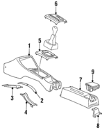 1HM863243BB41 - Body: Front Console for Volkswagen Image