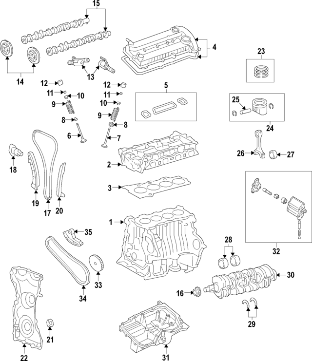CP9Z6010C - Engine: Cylinder Block for Ford Image