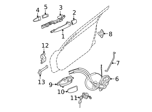Lock & Hardware for 2010 Nissan Maxima #1