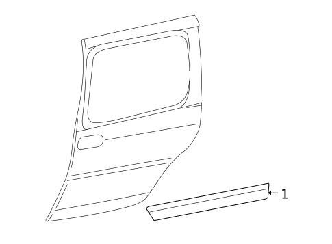 Exterior Trim - Side Door for 2008 Chevrolet Uplander #0