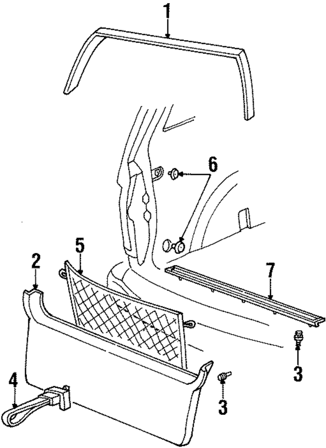 XF2Z1642410AAA - : Back Glass Reveal Molding for Ford Image