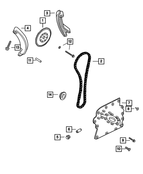 Timing Belt/Chain and Cover for 2003 Chrysler PT Cruiser #0