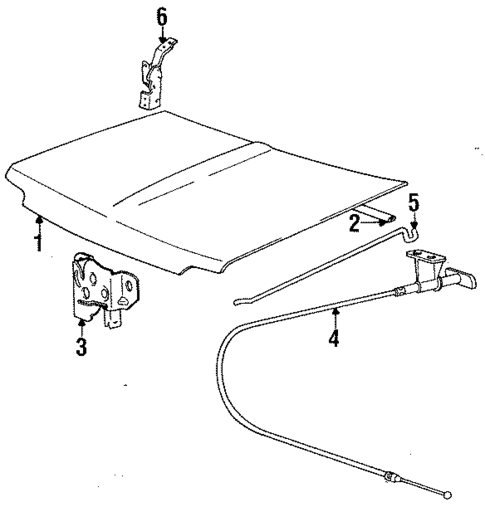 Hood & Components for 1986 Dodge Colt #0