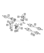 6105050AA - Front Wheel Drive; Differential and Drive Line: Hex Flange Head Bolt for Chrysler: 200, Pacifica, Voyager | Dodge: Charger Daytona, Dart | Jeep: Cherokee, Wagoneer S | Ram: ProMaster 1500, ProMaster 2500, ProMaster 3500, ProMaster EV Image