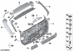 51497846277 - : Trim, Top Inner for BMW Image