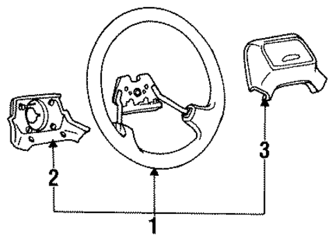 Steering Wheel & Trim for 1993 Mitsubishi Galant #0