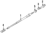 1H0419503A - Steering: Shaft for Volkswagen: Cabrio, Golf, Jetta, Passat Image