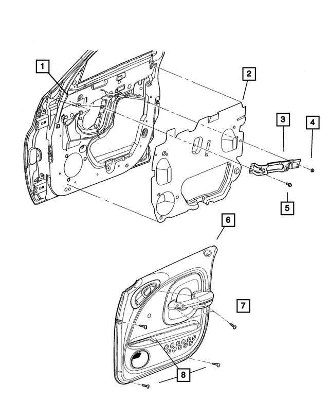 5027192AG - Interior Trim: Front Door Waterdam, Right for Mopar Image