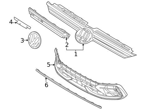 Grille for 2025 Volkswagen Golf R #0