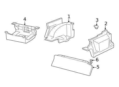 Interior Trim - Quarter Panels for 1994 Chevrolet Camaro #1