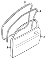 EA0158760D - Body: Door Weather-Strip for Mazda: MX-3 Image