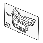 8K0853651GVMZ - Body: Center Grille for Audi: A4, A4 Quattro Image