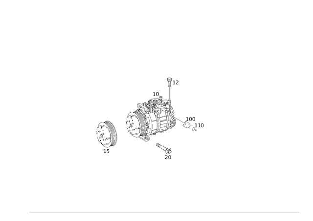 22306611 - Heating and Ventilation: Compressor for Mercedes-Benz: CLS550 Image image