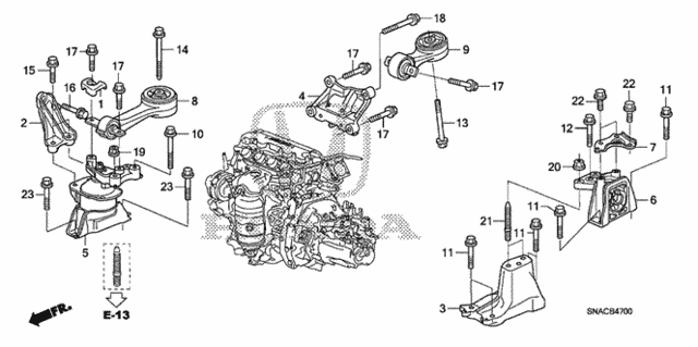 Engine Mounts (1.8L) (MT) for 2010 Honda Civic #0