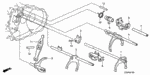 24200PYZ000 - Transmission - Manual: FORK, GEARSHIFT (5-6) for Honda Image