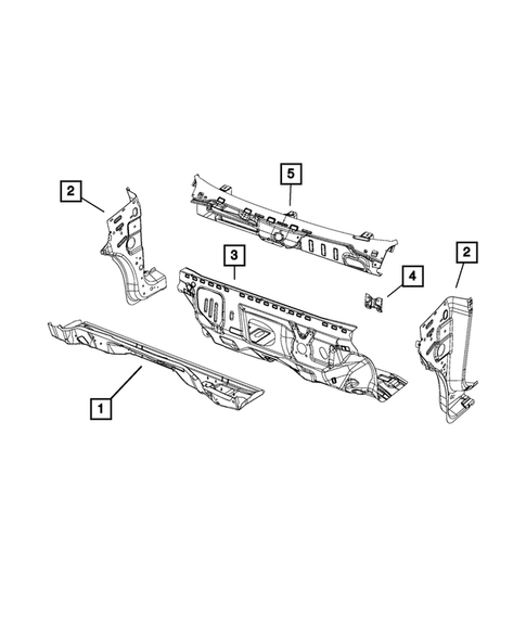 Cowl and Dash Panel for 2016 Ram ProMaster City #1