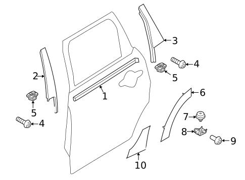 Exterior Trim - Rear Door for 2024 Mini Cooper Countryman #0