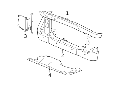 Radiator Support for 2005 Dodge Durango #0