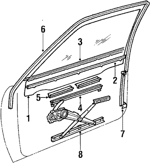 96055061 - Body: Door Glass for GM Image