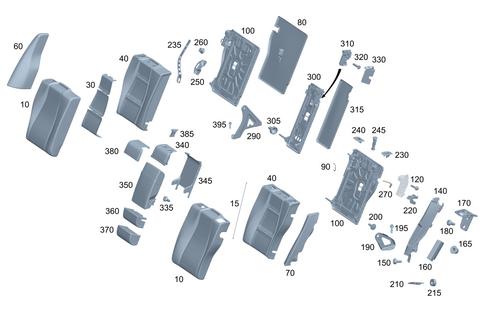 Rear Folding Backrest for 2024 Mercedes-Benz GLE350 #0