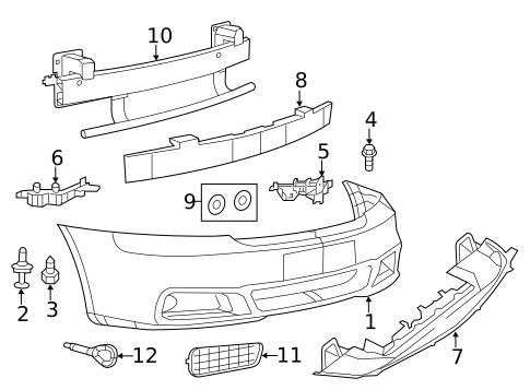 Bumper & Components - Front for 2014 Dodge Avenger #0