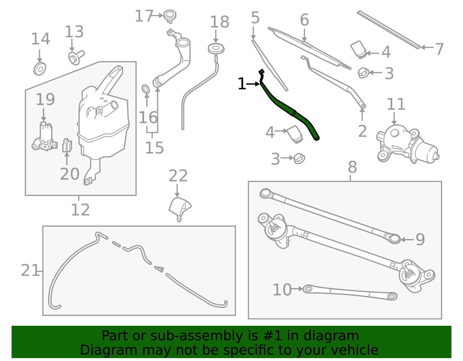 2017-2023 Nissan Wiper Arm 28886-6MA0A | OEM Parts Online