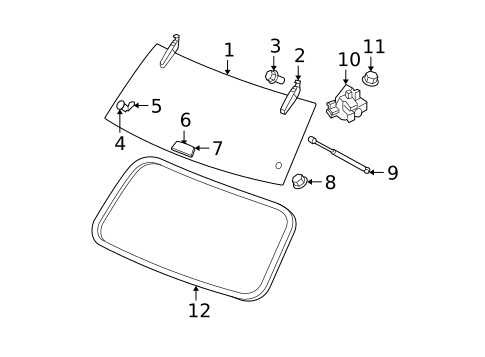 Glass - Lift Gate for 2007 Jeep Grand Cherokee #0