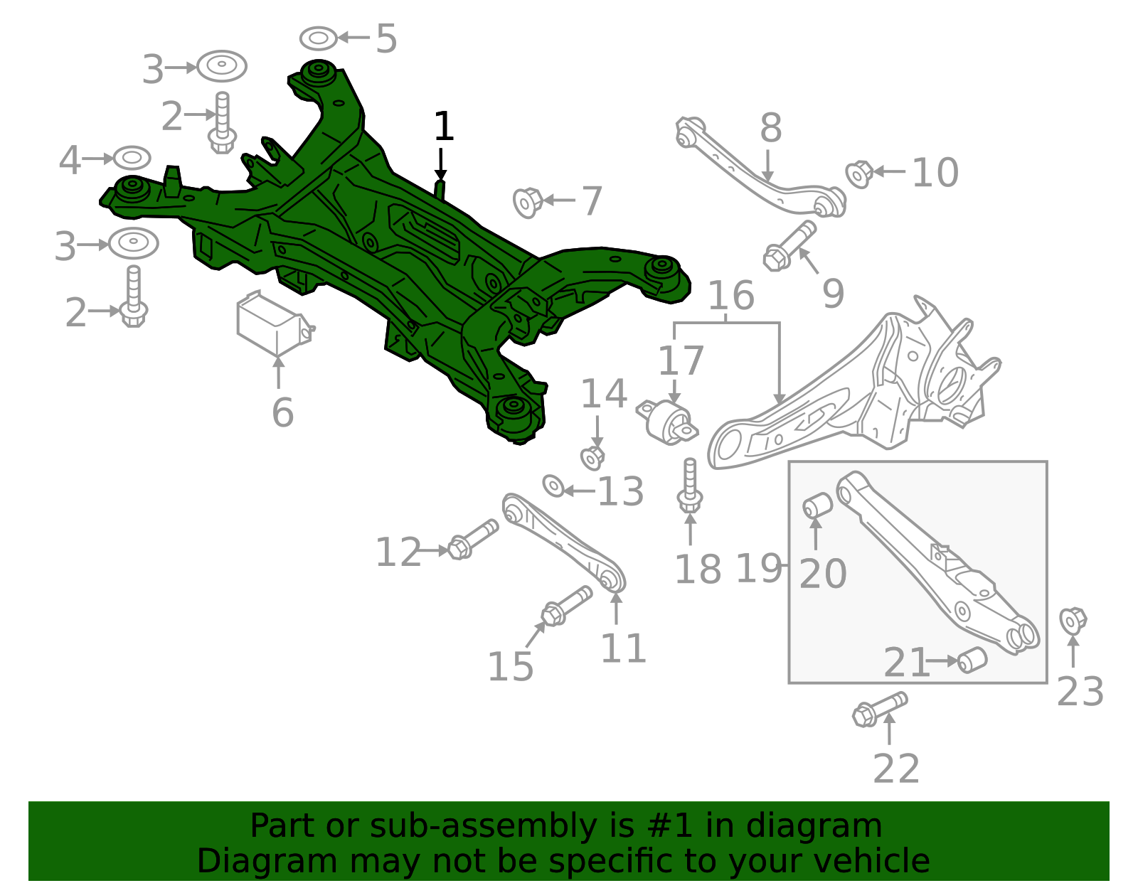 55400W000P - Cross-Member 2022-2025 Mitsubishi Eclipse Cross