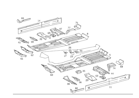 Front Floor for 2001 Mercedes-Benz ML320 #0