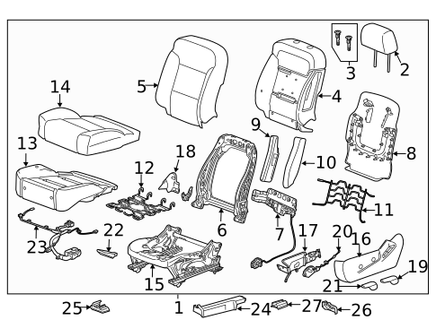 Rear Seat Components for 2016 Chevrolet Silverado 1500 #8