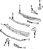 14083928 - Body: Bumper for Chevrolet: Caprice, Impala | Pontiac: Parisienne, Safari Image